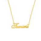 Tamiris colar de nome personalizado folh a ouro 18k
