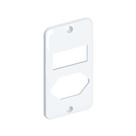 Tampa 1 Tecla + Tomada Hexagonal Condulete Branco 1/2 e 3/4