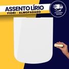 Tampa Assento Vaso Sanitário Lírio Fiori Almofadado Branco Durín