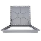 Tampa Casa de Maquina de Piscina TCMRS7EEBSPM Ventilada Rebaixo 90x90cm Bege Real Aluminio
