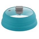 Tampa contra respingos de micro-ondas Tampa de proteção contra respingos de vidro 26,7 cm azul