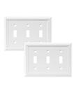 Tampa da placa de comutação DEWENWILS Triple Toggle 3-Gang White (pacote com 2)