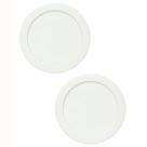 Tampa de armazenamento de alimentos Pyrex 7200-PC de plástico redondo branco, pacote com 2