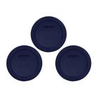 Tampa de armazenamento Pyrex Blue 500mL para tigelas de vidro, pacote com 3 Tampa de armazenamento Pyrex Blue 500mL para tigelas de vidro, pacote com 3