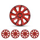Tampa de aro de roda I1MOTOR Hubcaps 14 preta e vermelha, conjunto de 4