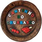Tampa de Barril Rústica Grande em Alto Relevo Decor - Cantinho do Churrasco Bbq