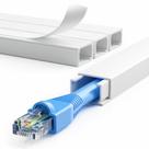 Tampa de cabo Cord Hider Delamu de 1 cordão 4xL40cm PVC branco Tampa de cabo Cord Hider Delamu de 1 cordão 4xL40cm PVC branco