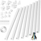 Tampa de cabo Yecaye CMC02-Large Kit de gerenciamento de cabos branco