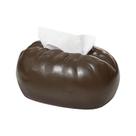 Tampa de caixa de lenços de papel cerâmica em forma de grão de café 500g 21x14.5x10cm