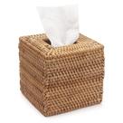 Tampa de caixa de lenços DECRAFTS Rattan Natural Woven Square Tampa de caixa de lenços DECRAFTS Rattan Natural Woven Square