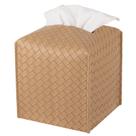 Tampa de caixa de lenços zoocatia PU Leather Khaki