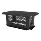 Tampa de chaminé Hahaemall 25x48 cm em aço preto ajustável