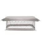 Tampa de chaminé HY-C Shelter 46x46 cm em aço inoxidável aparafusada