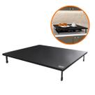 Tampa de Cooktop e Fogão 4 Bocas 62x52cm Protetor Organizador Multiuso MDF Preto Suporta 10kg