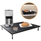 Tampa de Cooktop ou Fogão 5 Bocas 76x52 cm Protetor Organizador Multiuso MDF Preto Suporta 10kg
