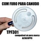 Tampa de copo altacoppo c/50un modelo tpf 301 ou tpl300
