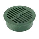 Tampa de drenagem de grade redonda NDS de 6" para pequenos gramados, verde
