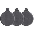 Tampa de drenagem MR.SIGA Silicone, 5,1 cm de diâmetro, cinza, pacote com 3