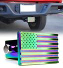 Tampa de engate de reboque de reboque Xprite Aluminium com bandeira dos EUA de 2 polegadas