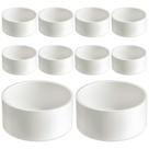 Tampa de extremidade de tubo de PVC de 1-1/2" (3,81 cm), pacote com 10 unidades para tubo Schedule 40