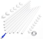 Tampa de fio de cabo Cord Hider Delamu CC03 branca de 142 polegadas Tampa de fio de cabo Cord Hider Delamu CC03 branca de 142 polegadas