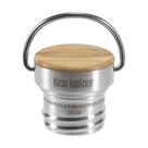 Tampa de garrafa Klean Kanteen Bamboo Cap em aço inoxidável escovado