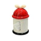 Tampa de lenços de cerâmica em estilo creme com tampa Bowknot de 26 cm