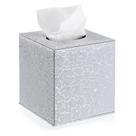 Tampa de lenços de papel Sumnacon Square Leather Silver Tampa de lenços de papel Sumnacon Square Leather Silver