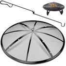 Tampa de malha pesada Fire Pit Screen POEPRH 22" com pôquer