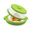 Tampa de microondas para alimentos em silicone ventilado dobrável HANTUSWUS