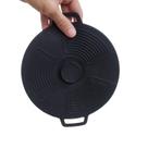Tampa De Panela Em Silicone Aliança Preta Grande 23cm