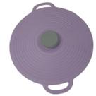Tampa De Panela Silicone Com Alça 32,5x27,5 Cm - Lovely Vibe Cor:roxo