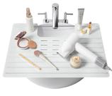 Tampa de pia de banheiro Maplefield resistente ao calor, silicone, cinza