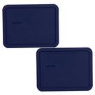 Tampa de plástico azul Pyrex para armazenamento de alimentos 6 xícaras 7211-PC x2