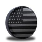 Tampa de pneu de reposição Jusen American Flag para Jeep Wrangler de 15 polegadas