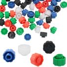 Tampa de ponta de seringa ITROLLE 100PCS de plástico PP de cor mista