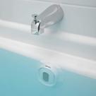 Tampa de ralo ajustável de silicone branca SlipX Solutions