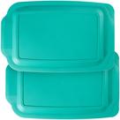 Tampa de recipiente MRX Solutions 9x13 Turquesa, pacote com 2