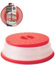 Tampa de respingos de micro-ondas Tovolo Medium Candy Apple Red