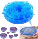 Tampa de silicone Kit com 6 Tamanho para conservar alimento 16712-3
