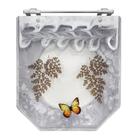 Tampa De Vaso Acrílico Atrium Branco Decorado Borboleta Amarela para Incepa Tampa De Vaso Acrílico Atrium Branco Decorado Borboleta Amarela para Incepa