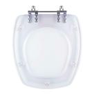 Tampa de Vaso Acrilico Transparente Pérola para bacia Pettra 6lpf