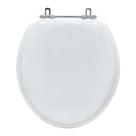 Tampa de Vaso Almofadada Convencional Oval Universal 1.6gpf 6lpf Branco para bacia Deca