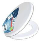 Tampa De Vaso Almofadado Assento Universal Oval Duda branco