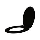 Tampa de Vaso Assento Sanitário Duratti Oval Universal PP Lorenzetti Preto