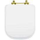 Tampa De Vaso Axis Branco Para Bacia Deca Ferragem Dourada