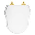 Tampa de Vaso Com Fechamento Lento Hampton Branco para louça Incepa com Ferragem Dourada