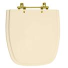 Tampa de Vaso Laqueado Fit Rosato para bacia Celite com Ferragem Dourada