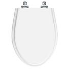 Tampa de Vaso Laqueado Soft Close Oval Alongado Branco para bacia Acqualive