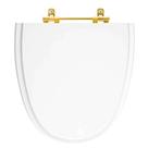Tampa de Vaso Poliéster Aloha Branco para bacia Celite com Ferragem Dourada Tampa de Vaso Poliéster Aloha Branco para bacia Celite com Ferragem Dourada
